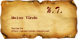 Weiss Tünde névjegykártya