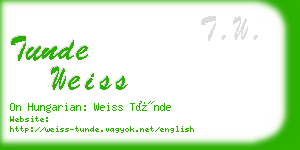 tunde weiss business card